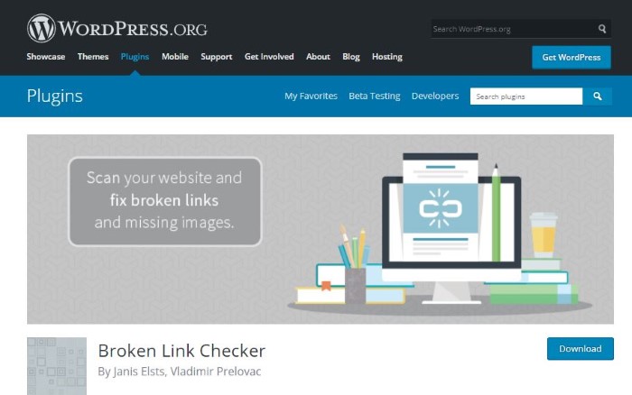 WP Plugin for Broken Link Check